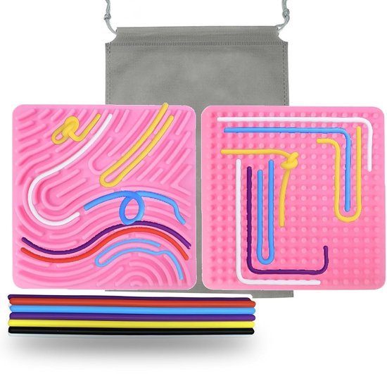 Planche sensorielle Fidget Board - Siliconen de haute qualité - Portable - Éducatif