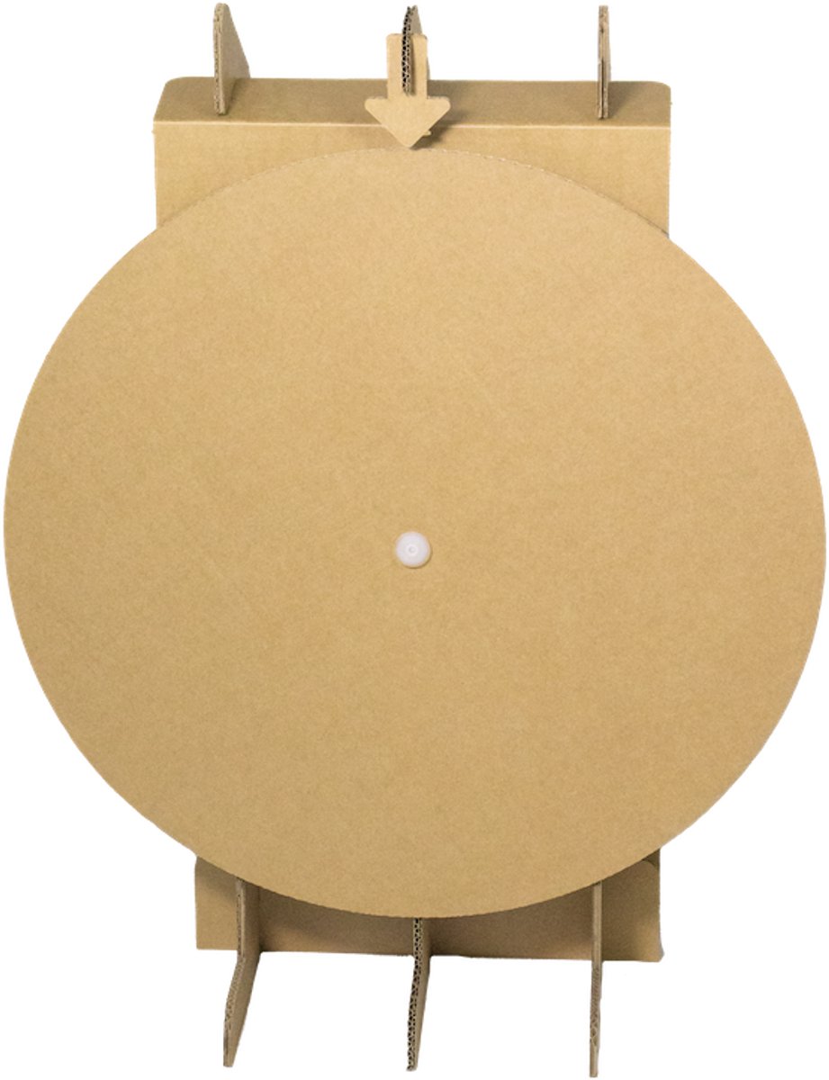 Kartonnen rad van fortuin Groot diameter 67 cm - Draairad met lege vlakken - Kartent