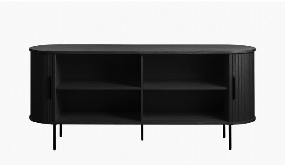 Dressoir Nola eikenhout 180 cm - zwart