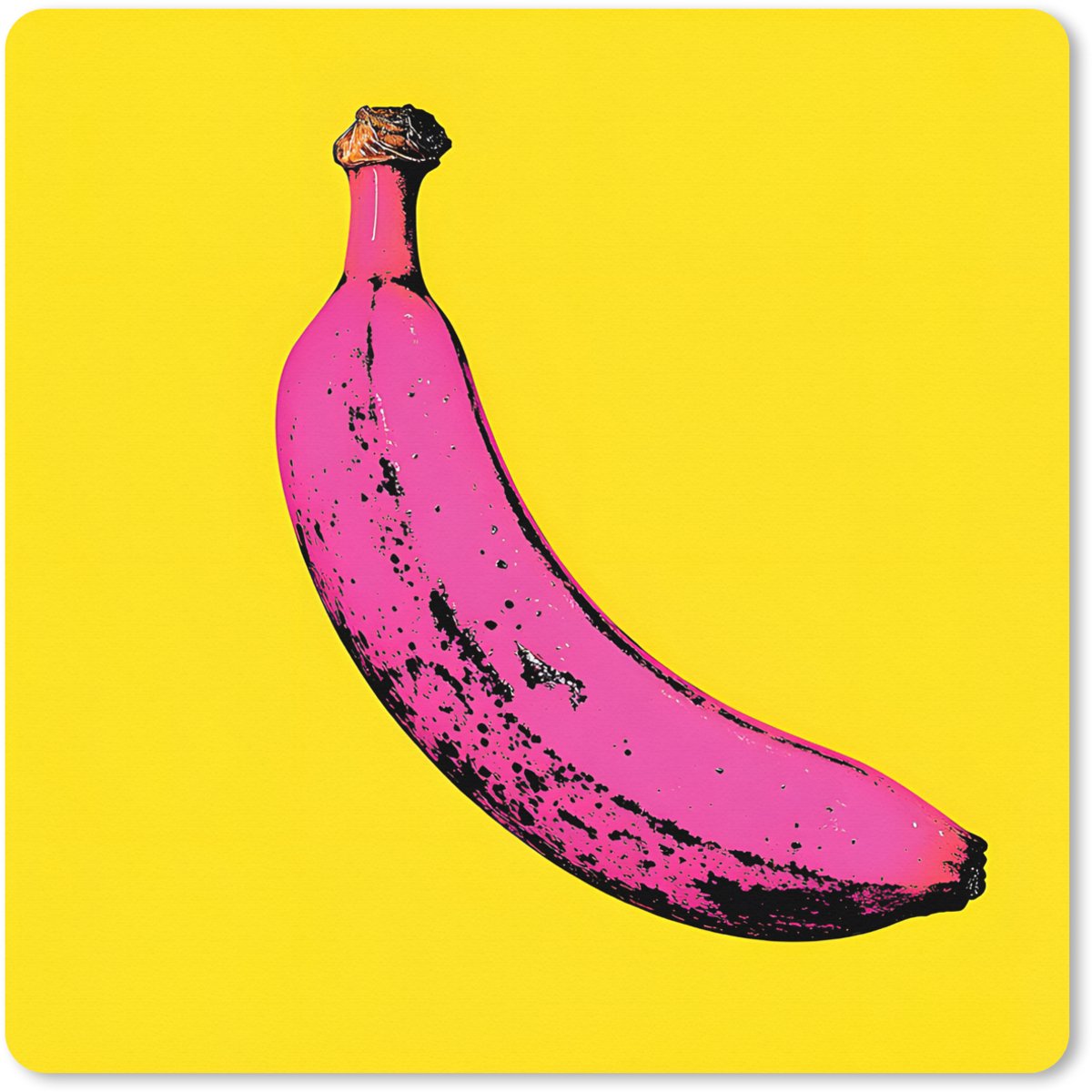Muismat XXL 40x40 cm - Bureau onderlegger - Bureau mat Banaan - Grafisch - Geel - Bureaumat - Gaming mousepad xl - Bureaulegger groot - Computer deskmat
