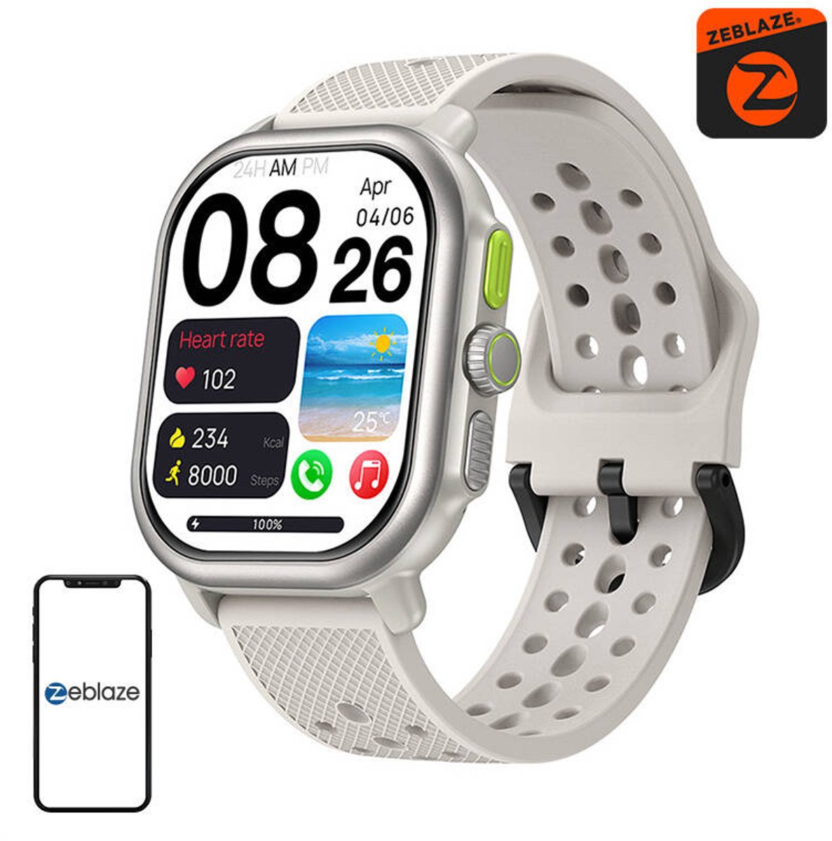 Zeblaze Smartwatch Beyond 3 Pro Voor Android Ios Horloge Met Bloeddrukmeting