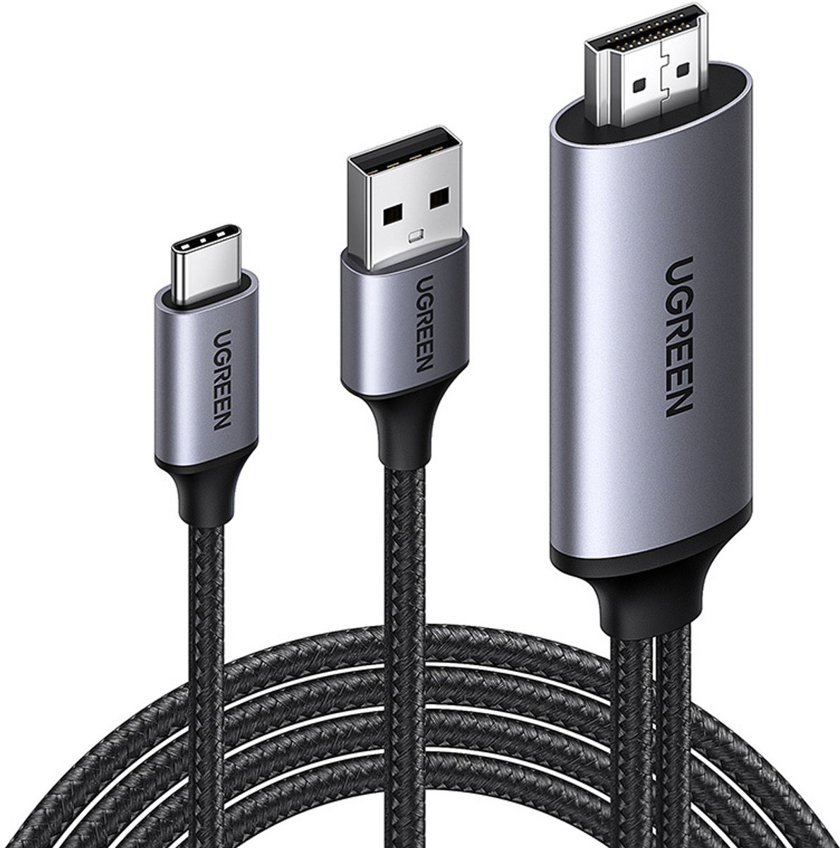 Ugreen Hdmi Naar Usb-C Adapter 4K 60Hz 5V 1A Voor Compatibele Tv's En Laptops