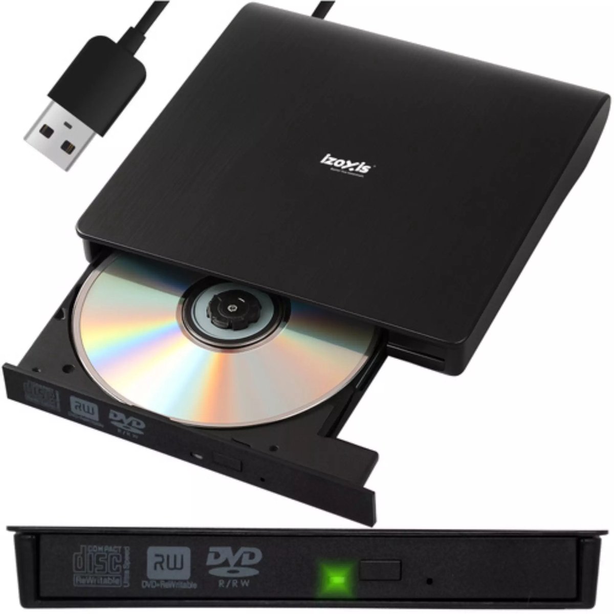 Izoxis externe DVD/CD brander – USB 3.0 plug & play | bol