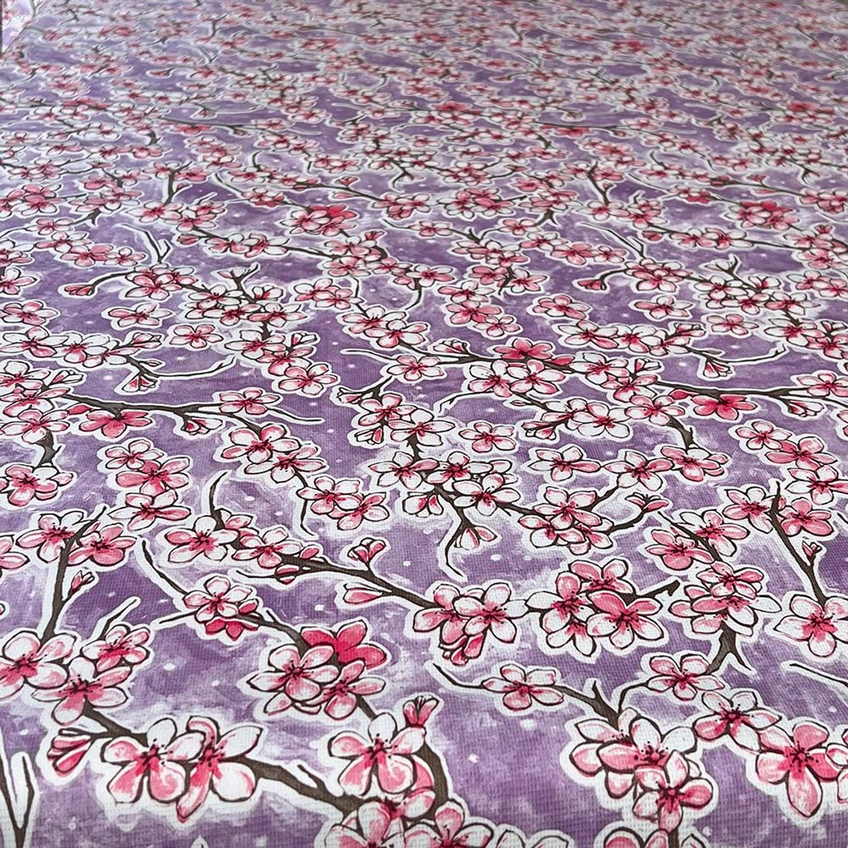 Mexicaans Tafelzeil Kersenbloesem - 120 x 180 cm - Paars