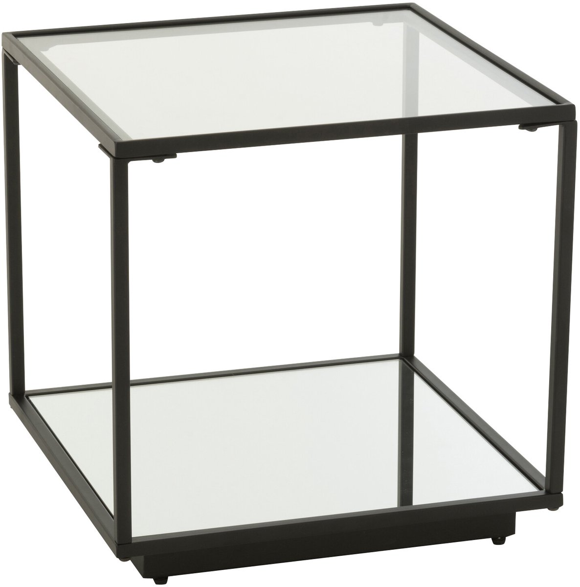 J-Line salontafel - ijzer/glas - zwart - small