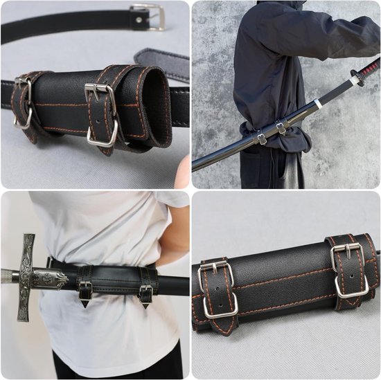 Sword Holder Strap - PU Sword Holder met Strap - Katana Sword Holder voor Cosplay - Samurai Lovers van Merkloos	 — afbeelding 3