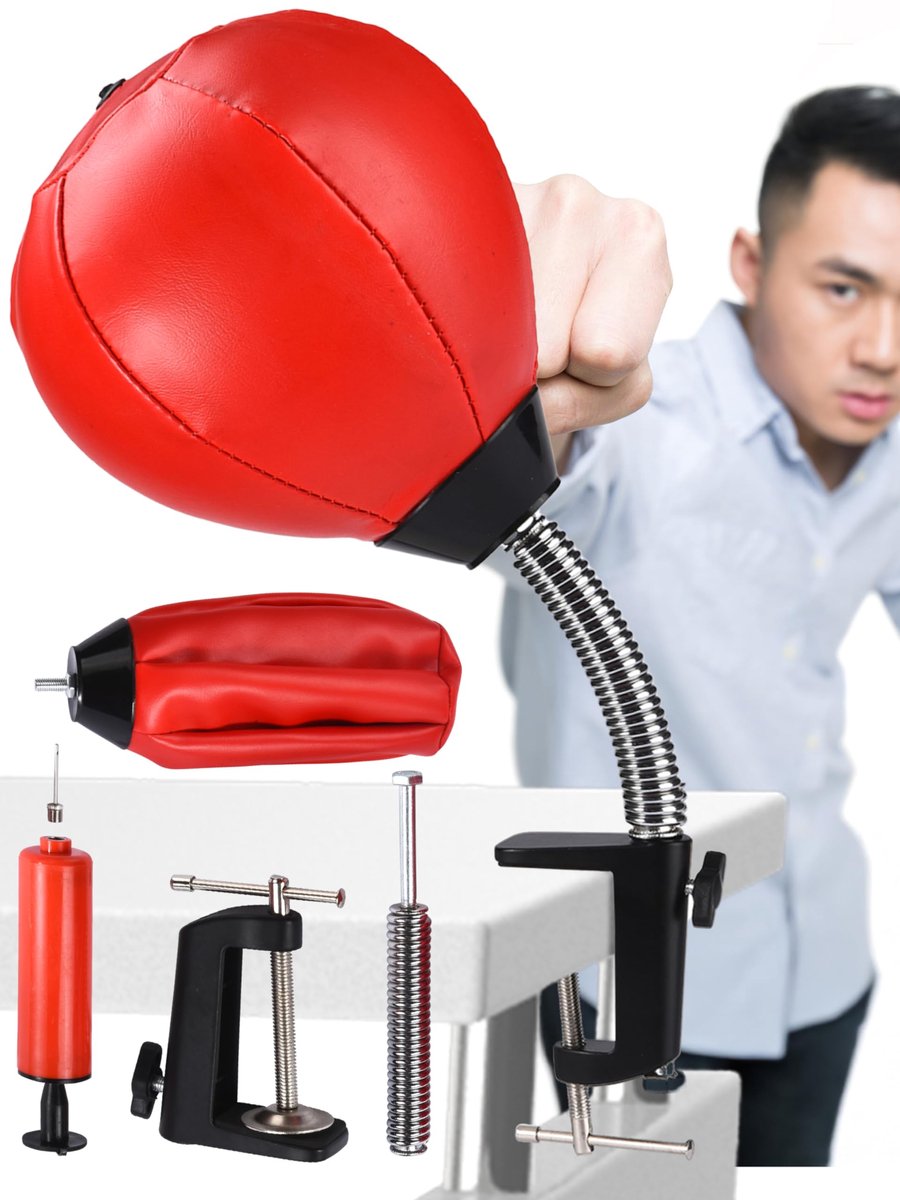 Ibenzoa® Compacte Anti-stress Bokszak met Tafelklem voor Kantoor en Thuisgebruik