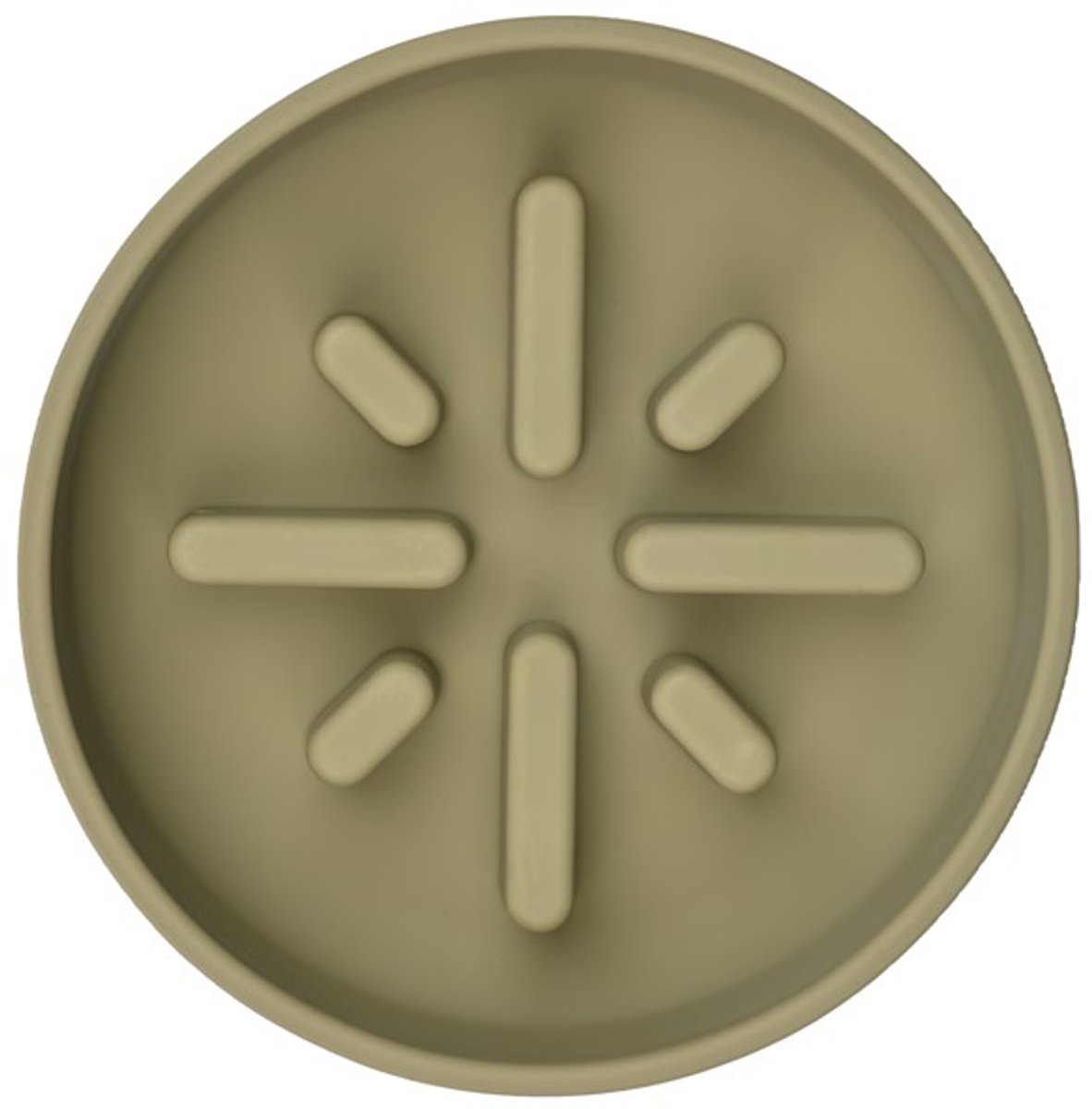 51 Degrees North Sili Slow Feeder Khaki – Anti Schrokbak Hond – Siliconen Voerbak – Langzaam Eten – Gezonde Spijsvertering - 1400 ml