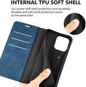 Blauw telefoonhoesje met uitneembare TPU-binnenschaal.