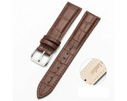 By Qubix - Crocodile leren bandje - Bruin - Geschikt voor Xiaomi Redmi Watch 5 Active / Redmi Watch 5 Lite
