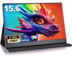 ZRSS® Portable monitor - Draagbaar scherm voor laptop - Extra beeldscherm - 15,6 Inch