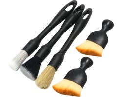 5 stuks auto-detailingborstel - auto-interieurreiniging - zachte borstel - stofverwijderingsborstel voor auto-interieur - motorfiets - aluminium velgen - meubels reinigen