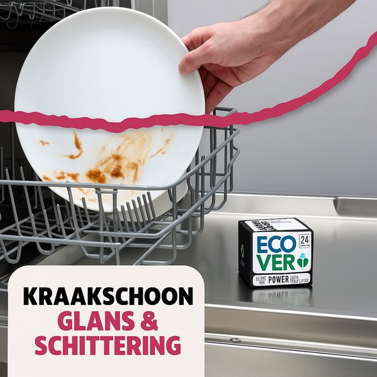 Ecover Power - Vaatwastabletten - 45 stuks - extra krachtig - zonder plastic omhulsel