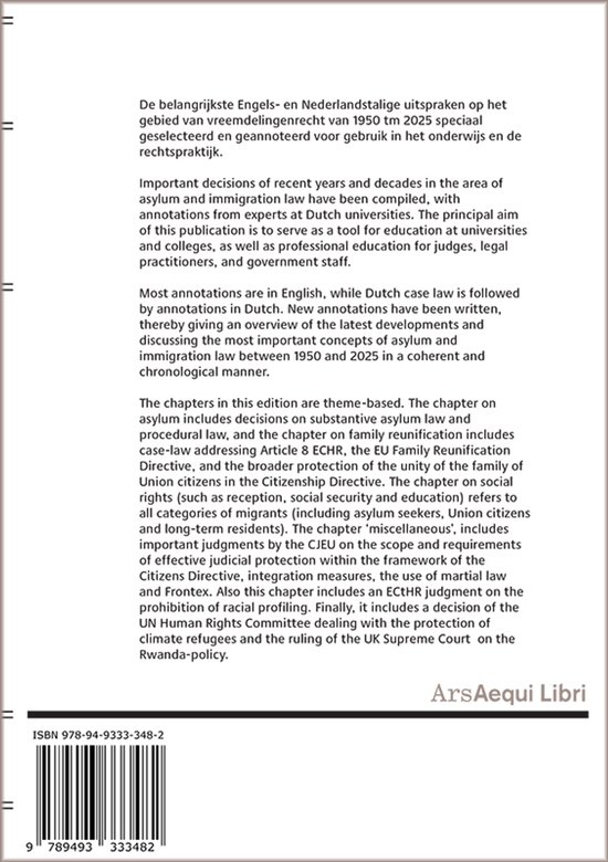 Achterzijde boek met ISBN 978-94-9333-348-2 en titel ArsAequi libri.