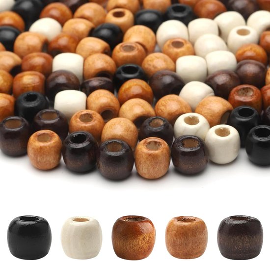 ByShane - Houten kralen in 5 kleuren voor macramé en sieraden maken