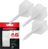 Target K-Flex White NO6 - Dart Flights - Short