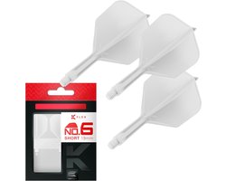 Target K-Flex White NO6 - Dart Flights - Short