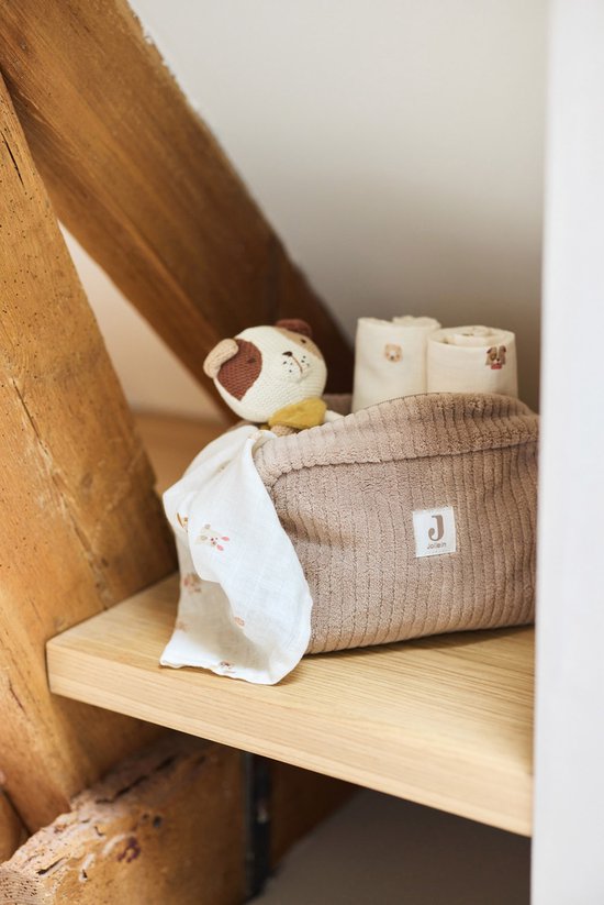 Jollein - Etui - Cloudy Rib - Milky Coffee - 100% Polyester - Luieretui, Baby Toilettas - 21x14cm van Jollein — afbeelding 3