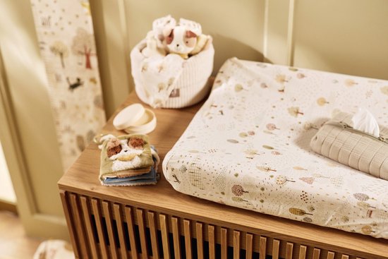 Jollein Aankleedkussenhoes - 50x70cm - Jersey - Tiny Park — afbeelding 5