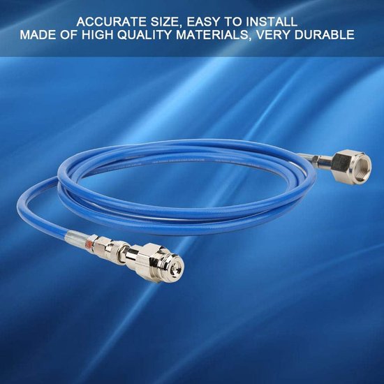 Fydun Tuyau de soda DIN477 36in Spring Hose Electroplate CO2 Adapter