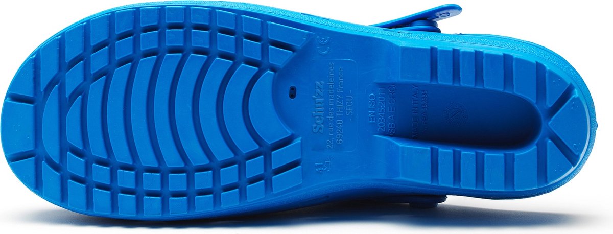 Schu'zz Schuzz Damen Clog Sicherheitsschuhe Sécu Femme Bleu vif / Blau-38