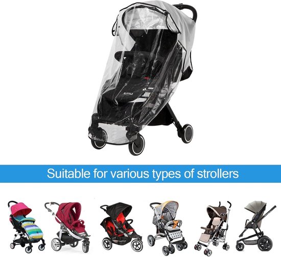 Universele Comfort Baby Regenwagen Cover voor Kinderwagen PVC Waterdicht Winddicht Stof Paraplu Cover Accessoire
