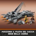 LEGO Star Wars "Pirate Snub Fighter" model met twee minifiguren op een effen achtergrond.