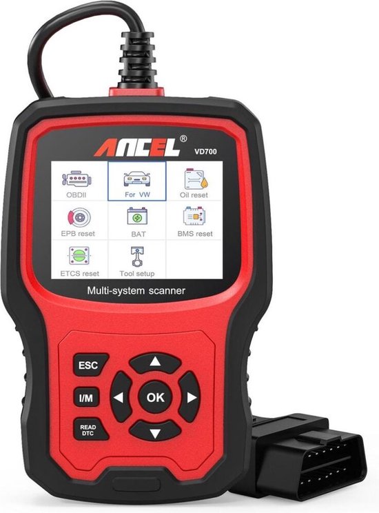LAUNCH CRP123X V2.0 OBD2-scanner, diagnose met 4 systemen en 7 functies, transmissiemotor, Abs
