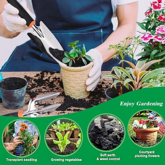 Inovra Plus - Tuin Hand Schepjes Set van 2 Stuks met Ergonomisch Rubberen Handvat van Inovra — afbeelding 2