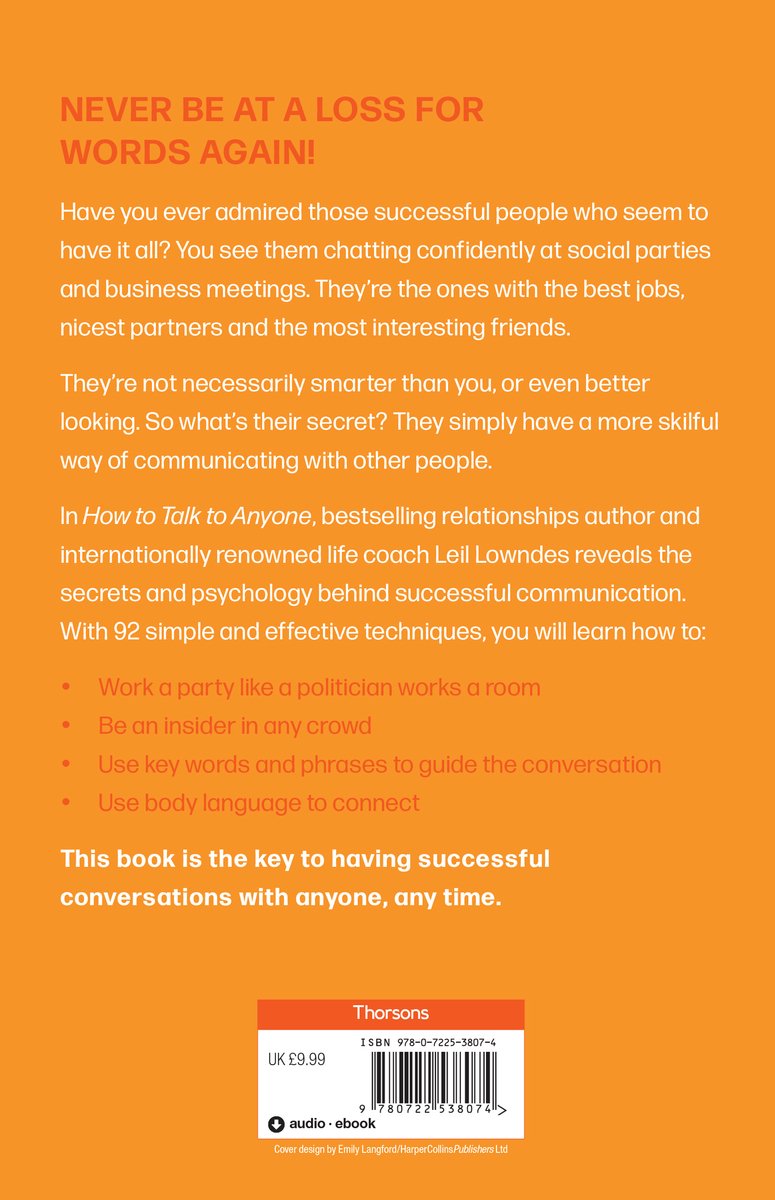 How To Talk To Anyone - back cover