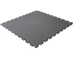 Rubbermagazijn | PVC kliktegel hamerslag - 7mm | 50x50cm | donkergrijs | winkel | showroom | garage | prijs per stuk