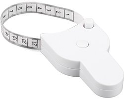 Meetlint Lichaam - Lintmeter - Rolmeter - Klussen - Hobby en Knutselen - Sport Lint - Meet Rol - Omtrekmeter - Kleding Meetband - Uitrol Meter - Rolmaat - Wit