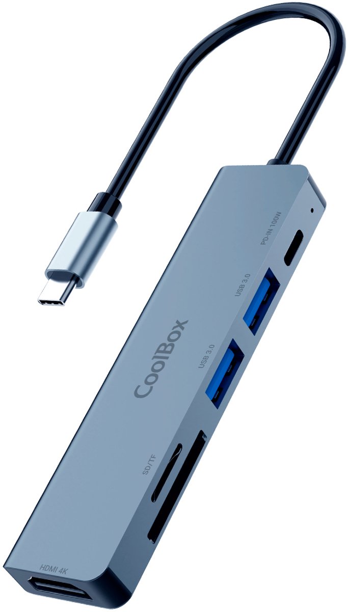 CoolBox miniDOCK C61 Bedraad USB 3.2 Gen 1 (3.1 Gen 1) Type-C Grijs