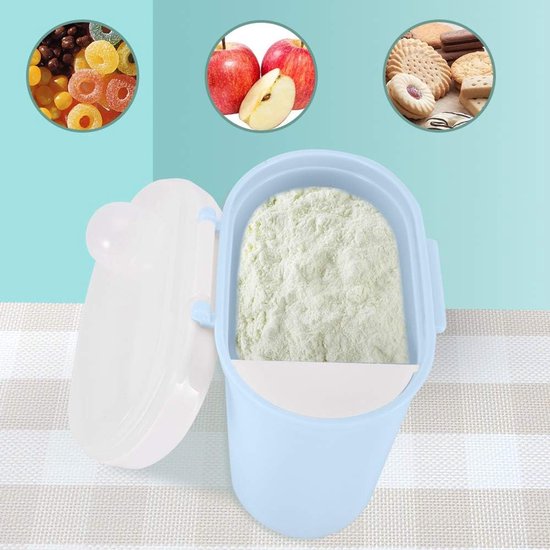 Baby Milk Powder Dispenser, Kids Formula Seal Storage Box Container Micro Fridge Safe Child Candy Fruit Snack Cup Canister for Travel Picnic(L-Blue) van Merkloos	 — afbeelding 2