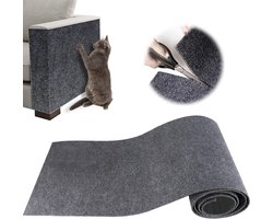 Krabpaal - 40 x 200 Cm - Krabmat Voor Katten - Kitten Speelgoed - anti-kras katten bankbescherming krabpaal - Klimwand - Katten Klimmuur - voor meubels, muren, Banken en tapijt - Krabmat Voor Aan Bank - gemakkelijk te snijden - Zelfklevend - Grijs
