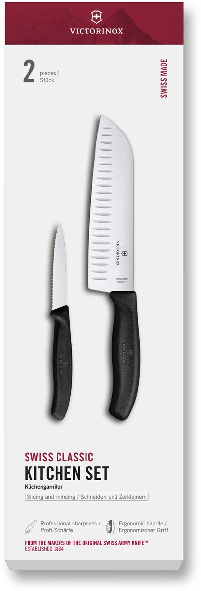 Victorinox Swiss Classic Keukenset 2-delig - Zwart - Giftbox
