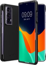 kwmobile Housse compatible avec HONOR Magic V2 - Housse 2 pièces noire - Simili cuir