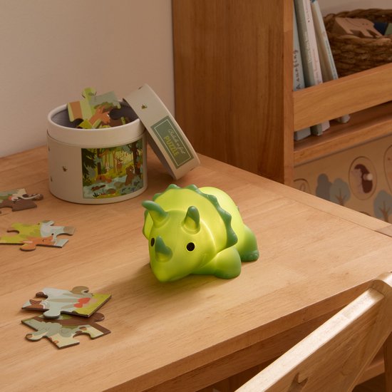 Atmosphera Kids Nachtlamp Dino - 9x8x17cm - Werkt op batterijen - Groen van Merkloos — afbeelding 3