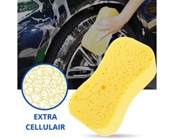 Grote Schoonmaakspons - Viscose autospons - Spons - Schoonmaakartikelen - Auto Wassen - Autospons - Zachte spons - Extra groot - Gele Spons