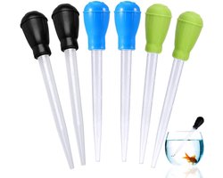 Aquarium Syphon - 6 stuks aquarium waterwisselaar - pipet druppelaar voor aquarium grind - afval schoonmaken