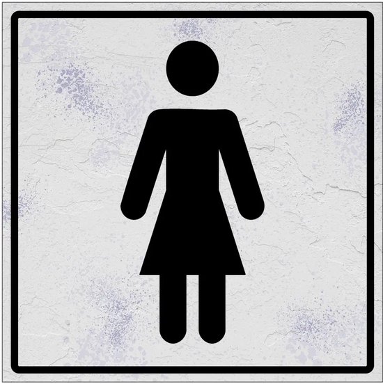 Dames Sign Dames toilet bordje - Sign Again - 10 x 10 cm | bol