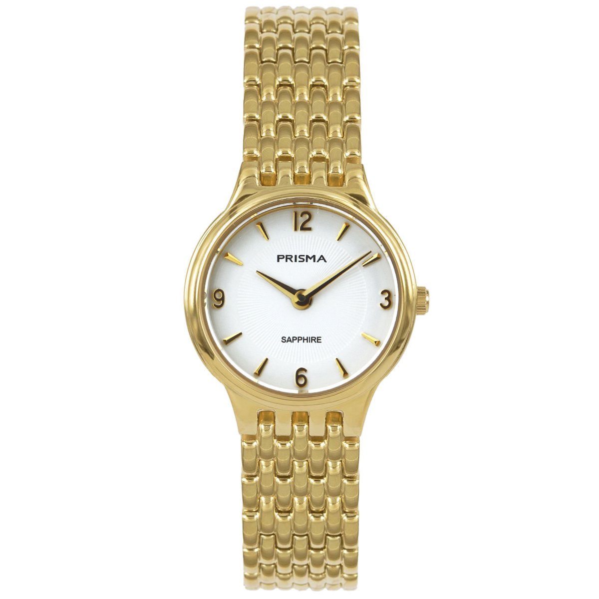 Prisma Horloge P.1417 dames edelstaal saffierglas goudkleurig