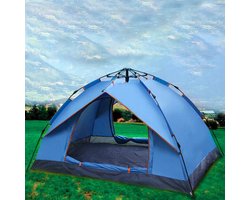 3-4 Persoons Dubbele Deur Automatische Tent - Kampeertent - Automatische Snelopening Tent - 200*200*130CM - UV- en Vochtbestendig - Geschikt voor Kamperen en Wandelen