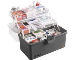 Ruhhy Medicijnendoos - 22 x 32 x 19 cm - organizer - cosmetica - overzichtelijk - drogisterij - opbergbox