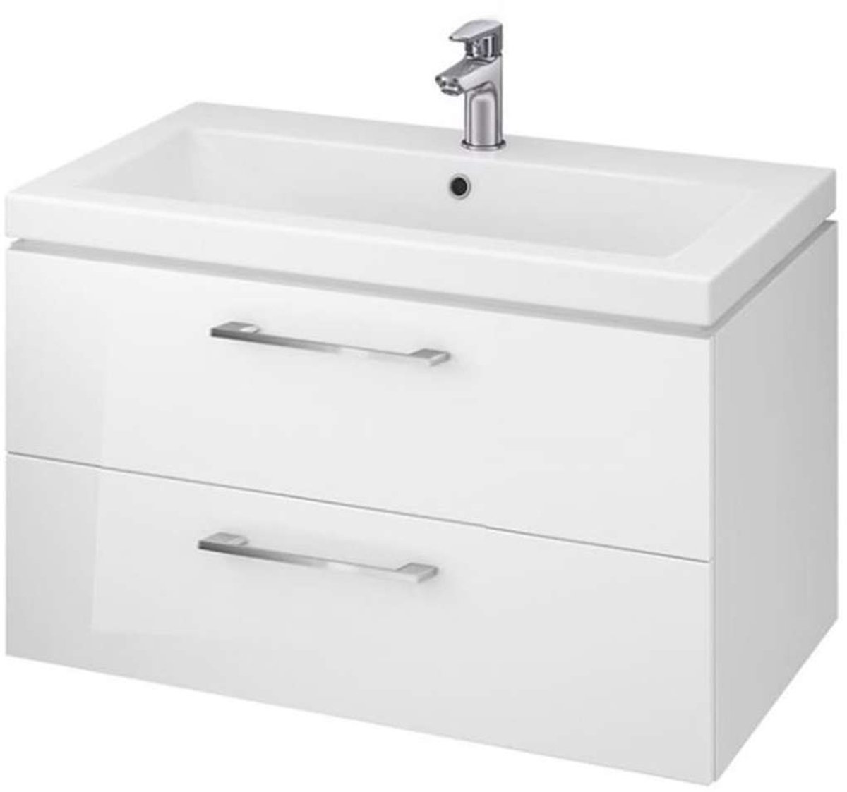 Cersanit Lara - Kast met wastafel, 45x79x45 cm, 2 laden, wit S801-149-DSM
