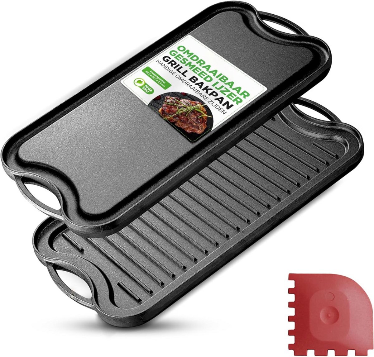 Grillplaat Inductie - Bakplaat - Gietijzer