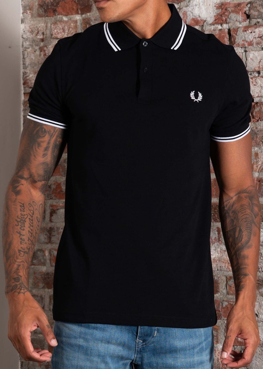 Fred Perry Twin tipped fred perry shirt Zwart