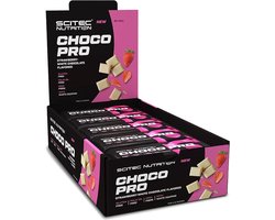 Scitec Nutrition® - Choco Pro Bar (20 x 50 gram - Strawberry/White Chocolate) - Aardbei/Witte chocolade - 20 repen - proteine repen - protein bar - eiwitrepen - energiereep