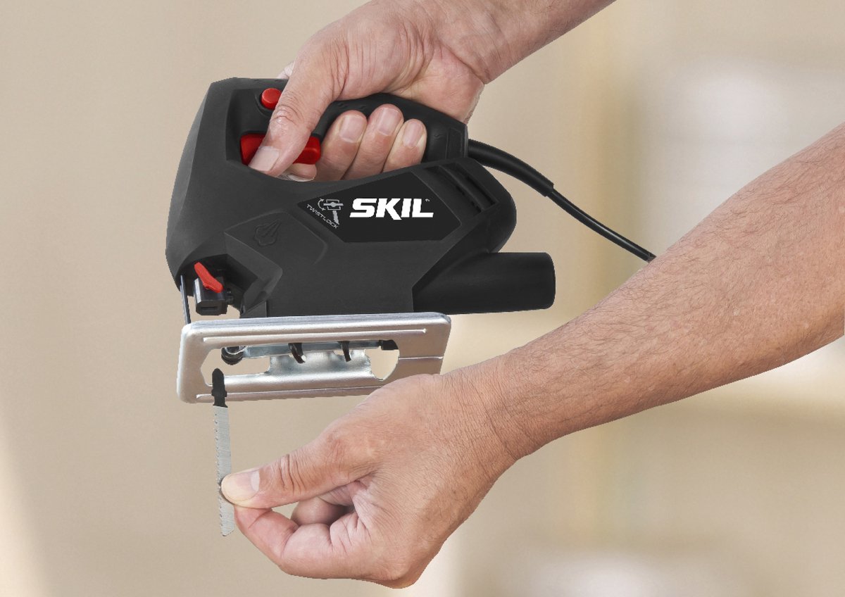 SKIL Decoupeerzaag 400W - Met Stofblazer - Zaagcapaciteit 65mm - 45° Zaagsneden - Zaagblad Voor Hout - Inclusief 3 Zaagbladen - Skil 4190 AA – foto 6