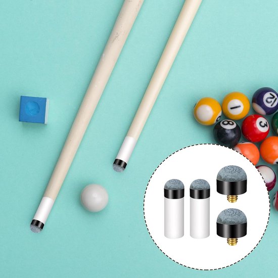Allecto Plus - Biljartkeu-punten 16 stuks voor biljartstokken - 12mm keu tip voor pool- en snookerkeus (grijs) van Allecto plus — afbeelding 4